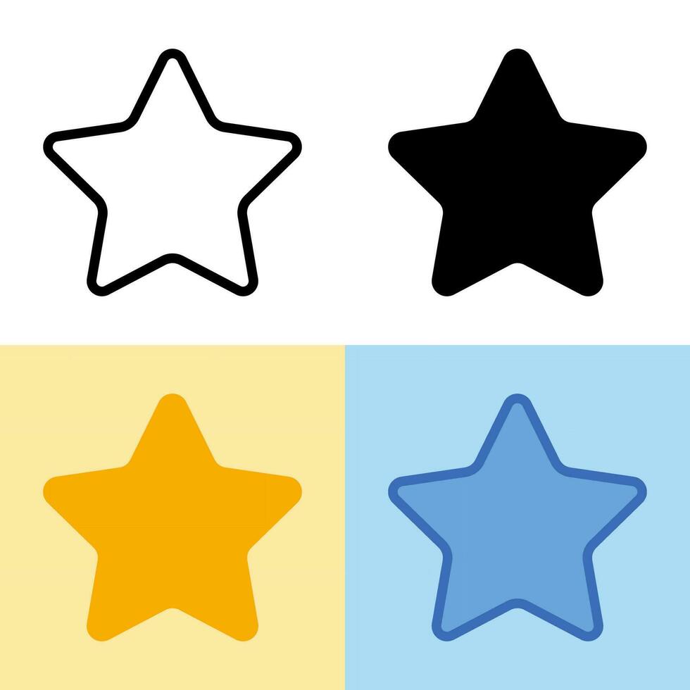 gráfico vectorial ilustrativo del icono de estrella. perfecto para interfaz de usuario, nueva aplicación, etc. vector