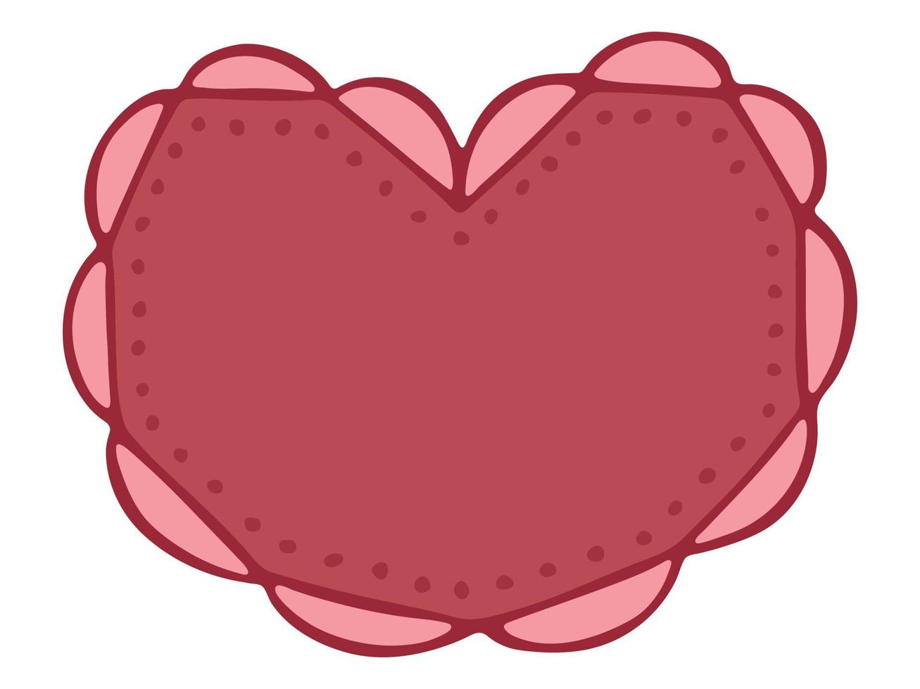 Simple hand drawn heart illustration isolated on a white background. Cute valentine's day heart doodle. vector