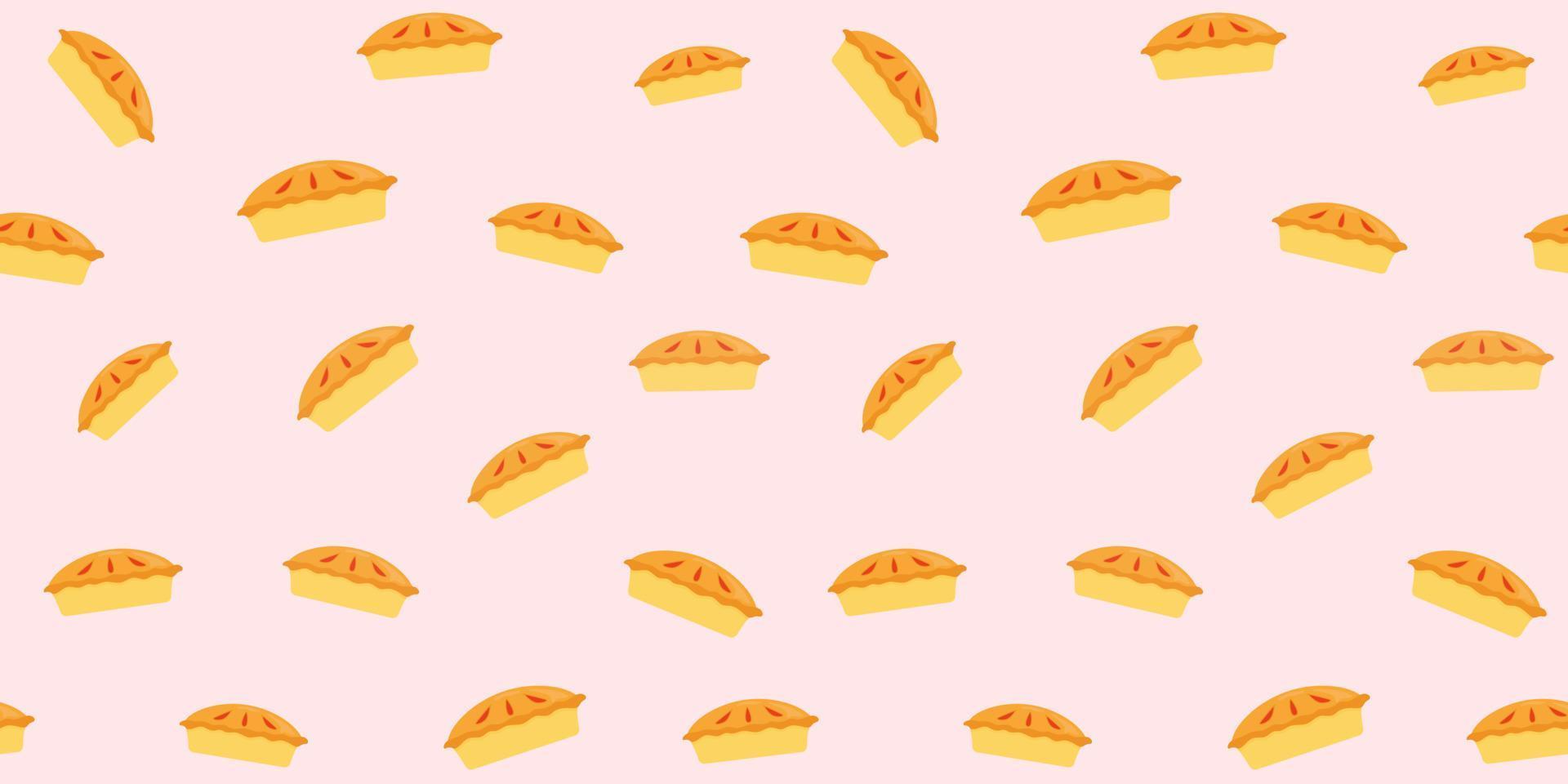 Seamless pattern with american traditional holiday pie. Vector illustration