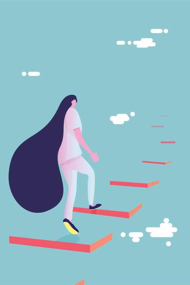 walking to heaven vector