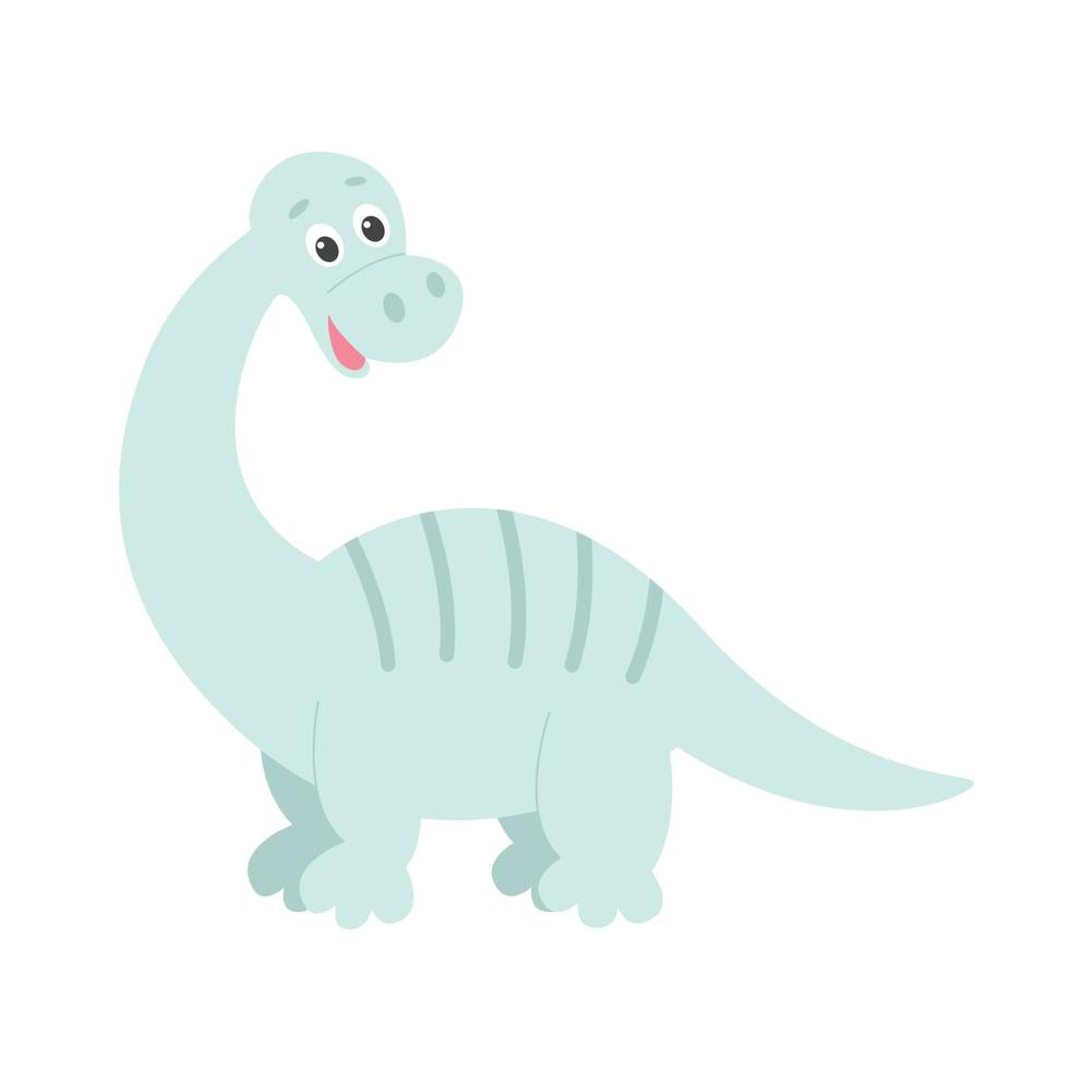 Cute dinosaur isolated object vector