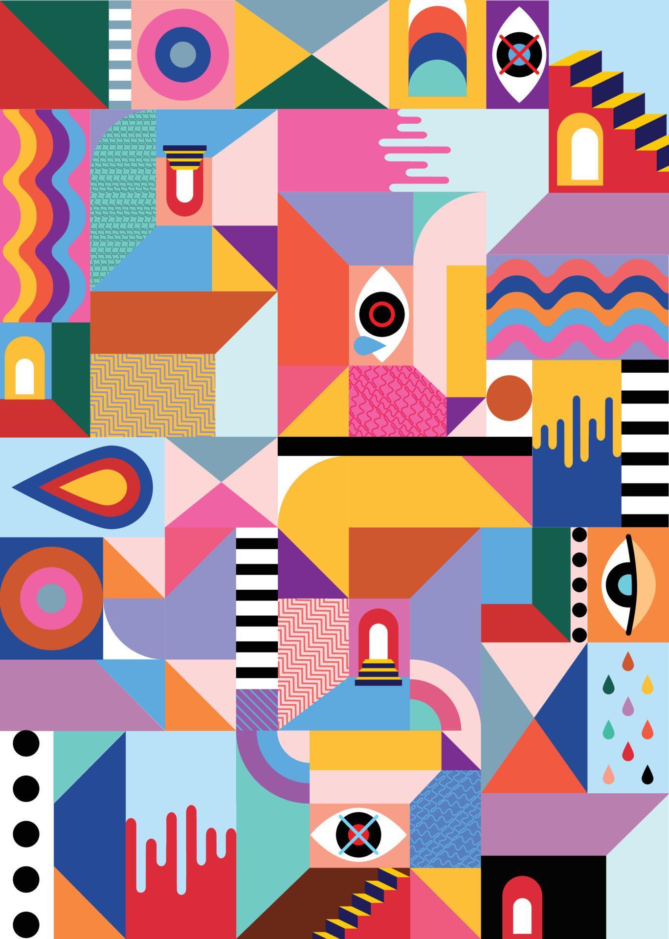 geometric shapes, geometry graphics and abstract background vector