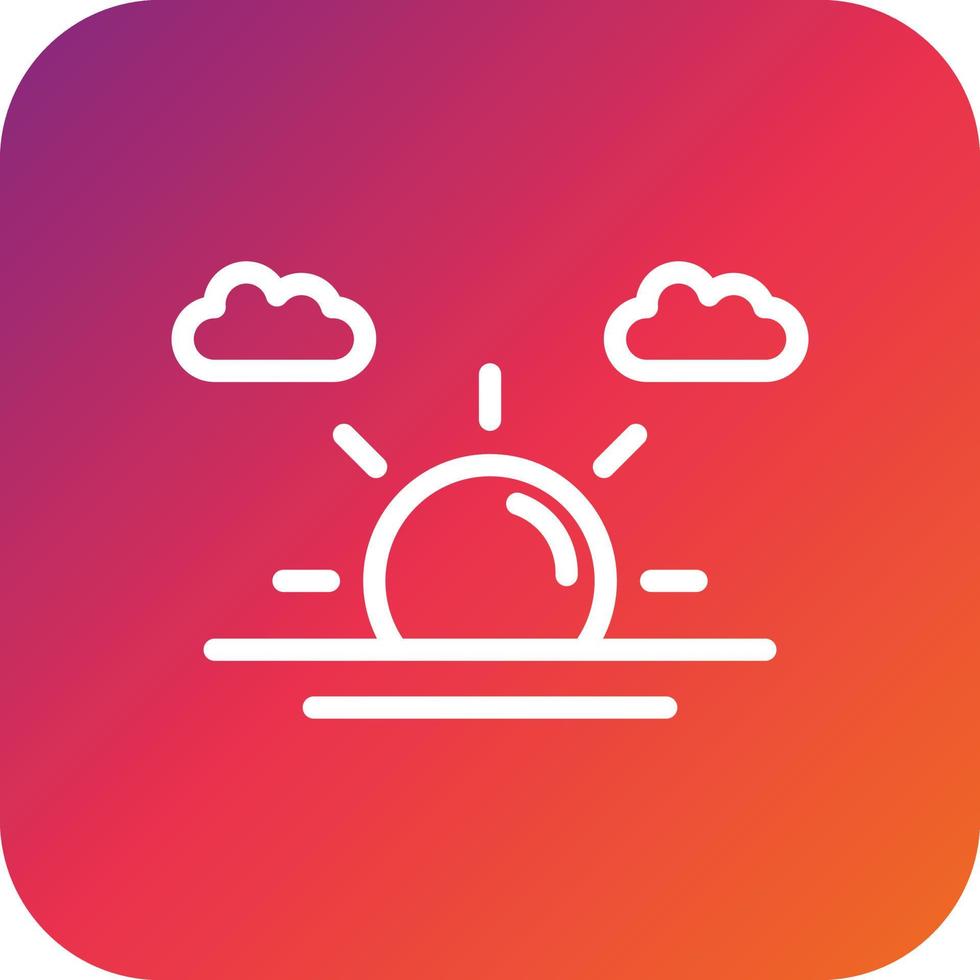 Sun Set Vector Icon Design Illustration