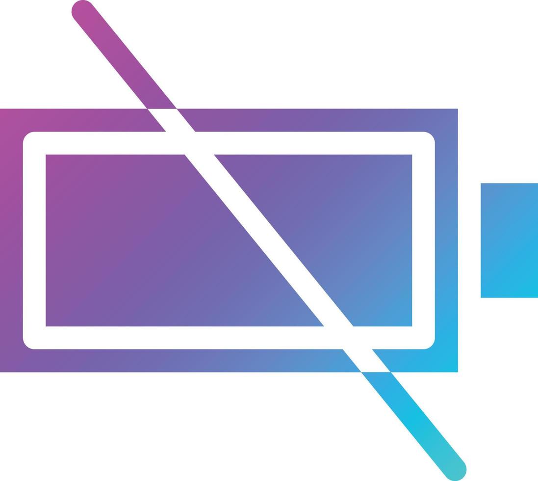 Empty Battery Vector Icon Design Illustration