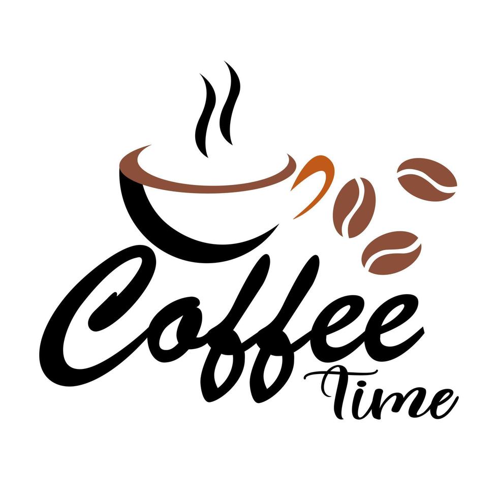 Background coffee time.Conceptual quote about the pleasure of drinking coffee vector