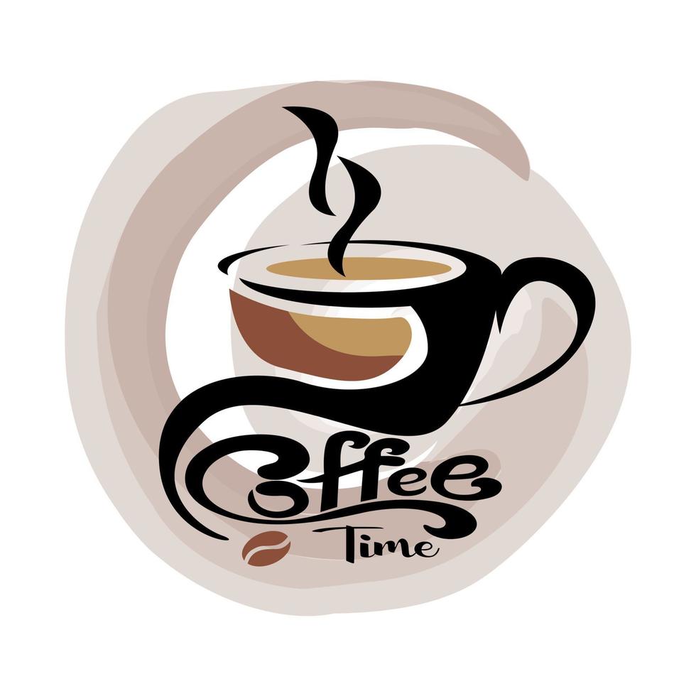 Coffee time background. Conceptual quote about the pleasure of drinking coffee during a break vector