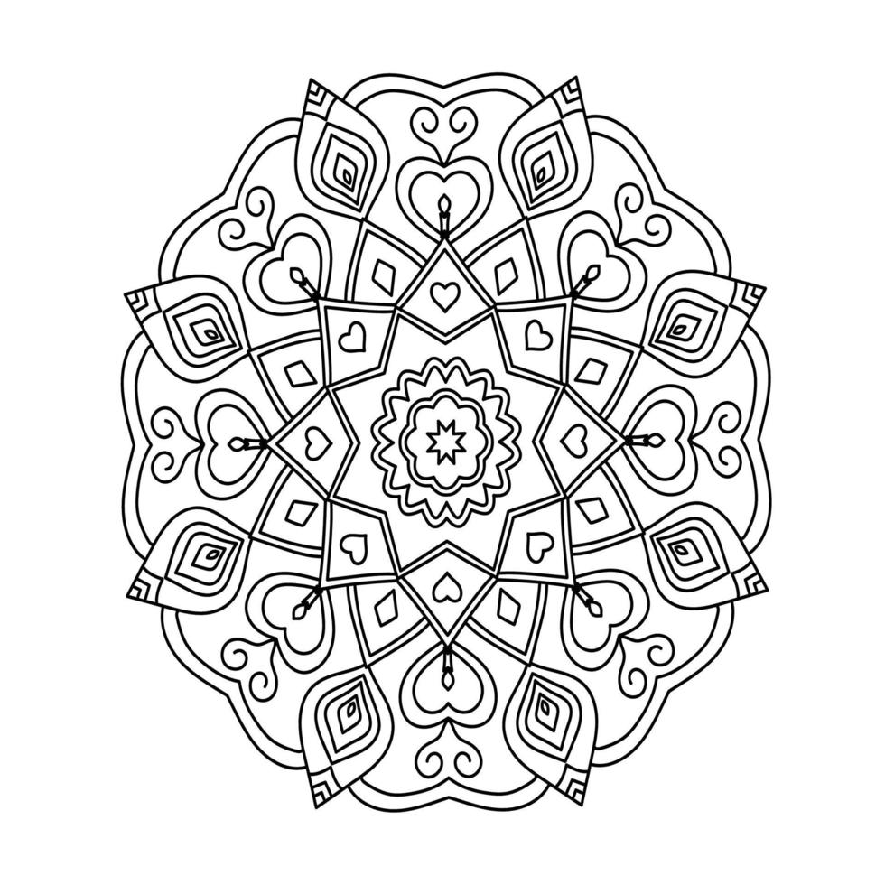 Cute floral mandala Free Vector