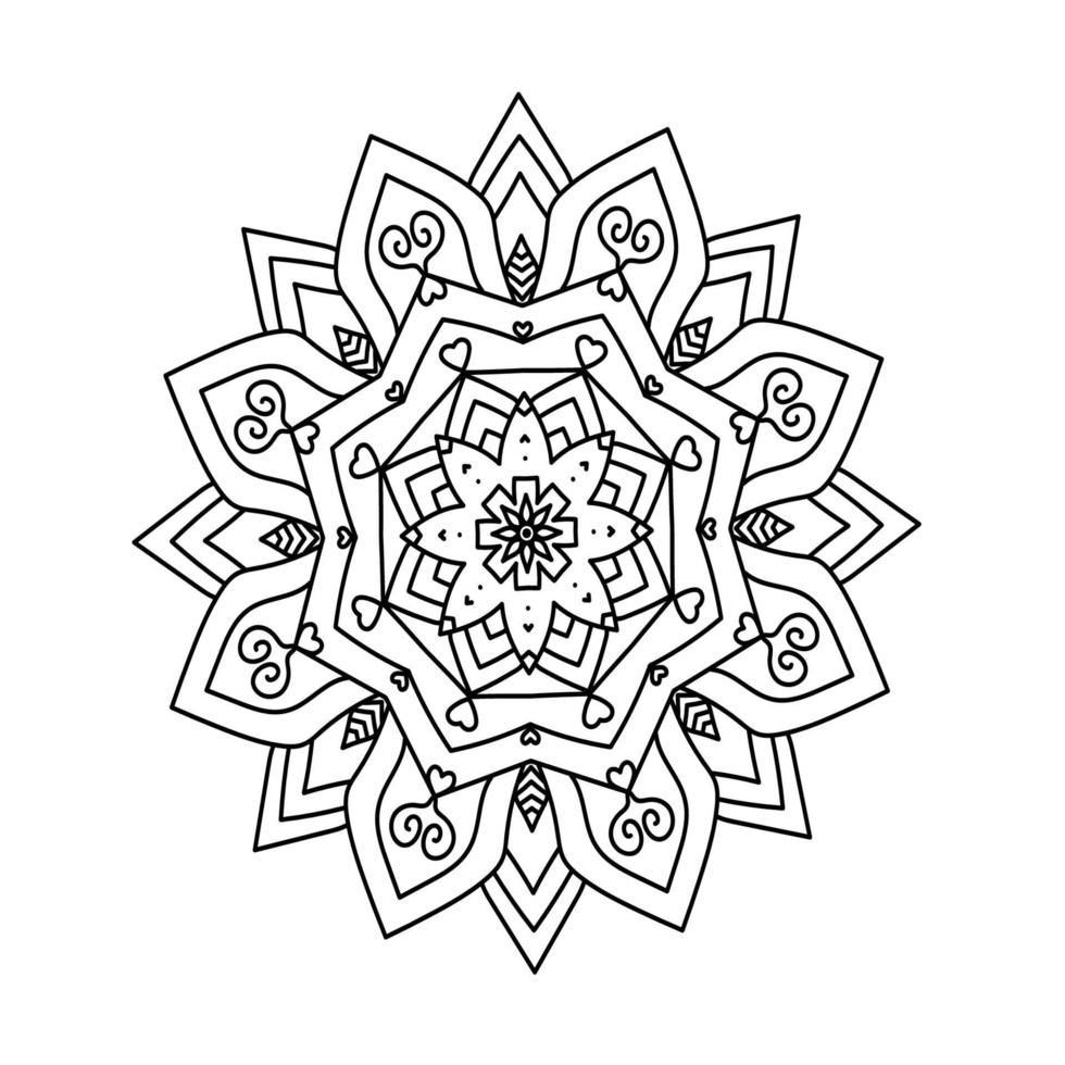 Cute floral mandala Free Vector