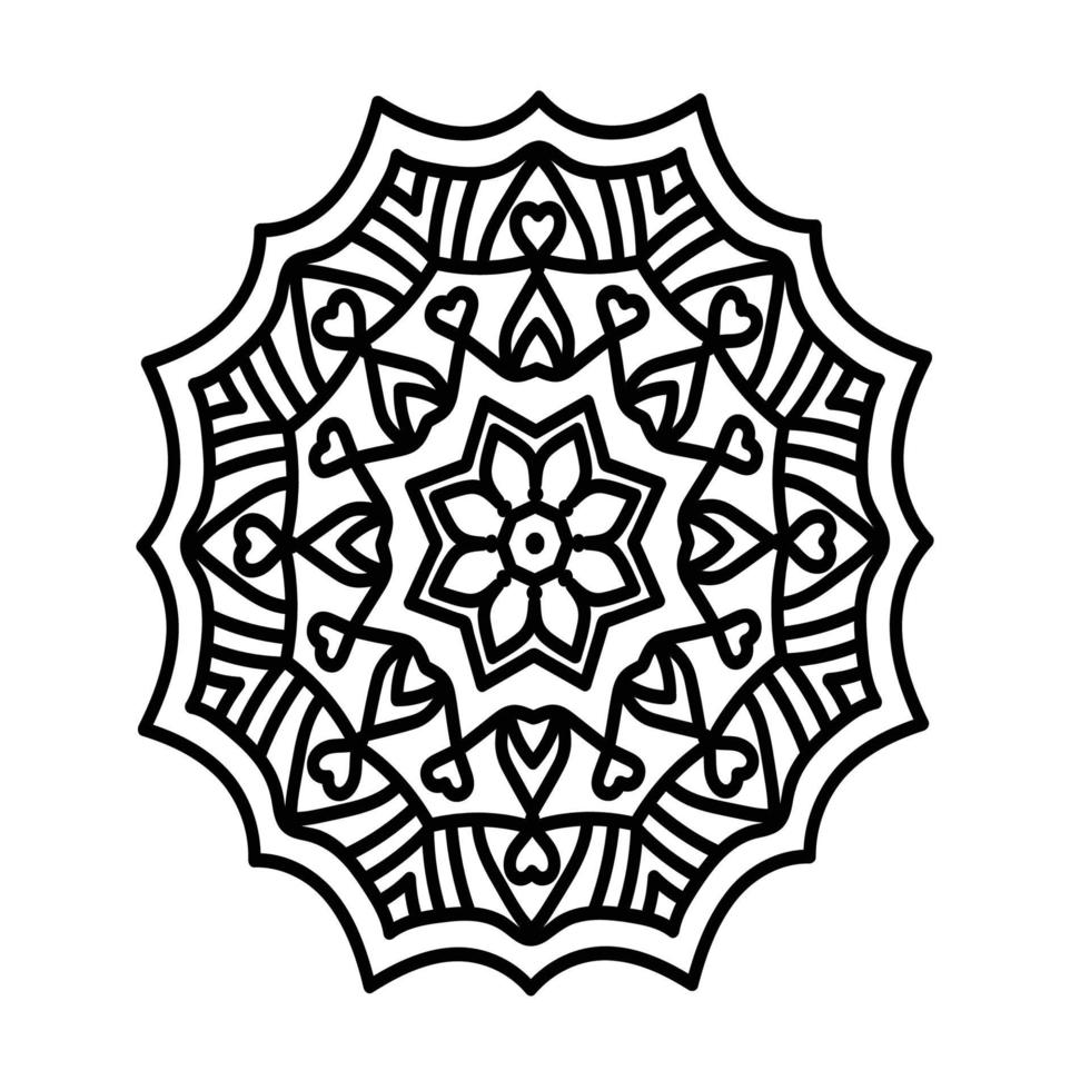 Cute floral mandala Free Vector