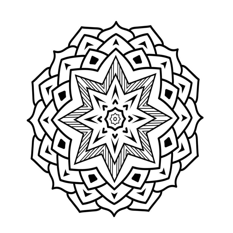 Cute floral mandala Free Vector