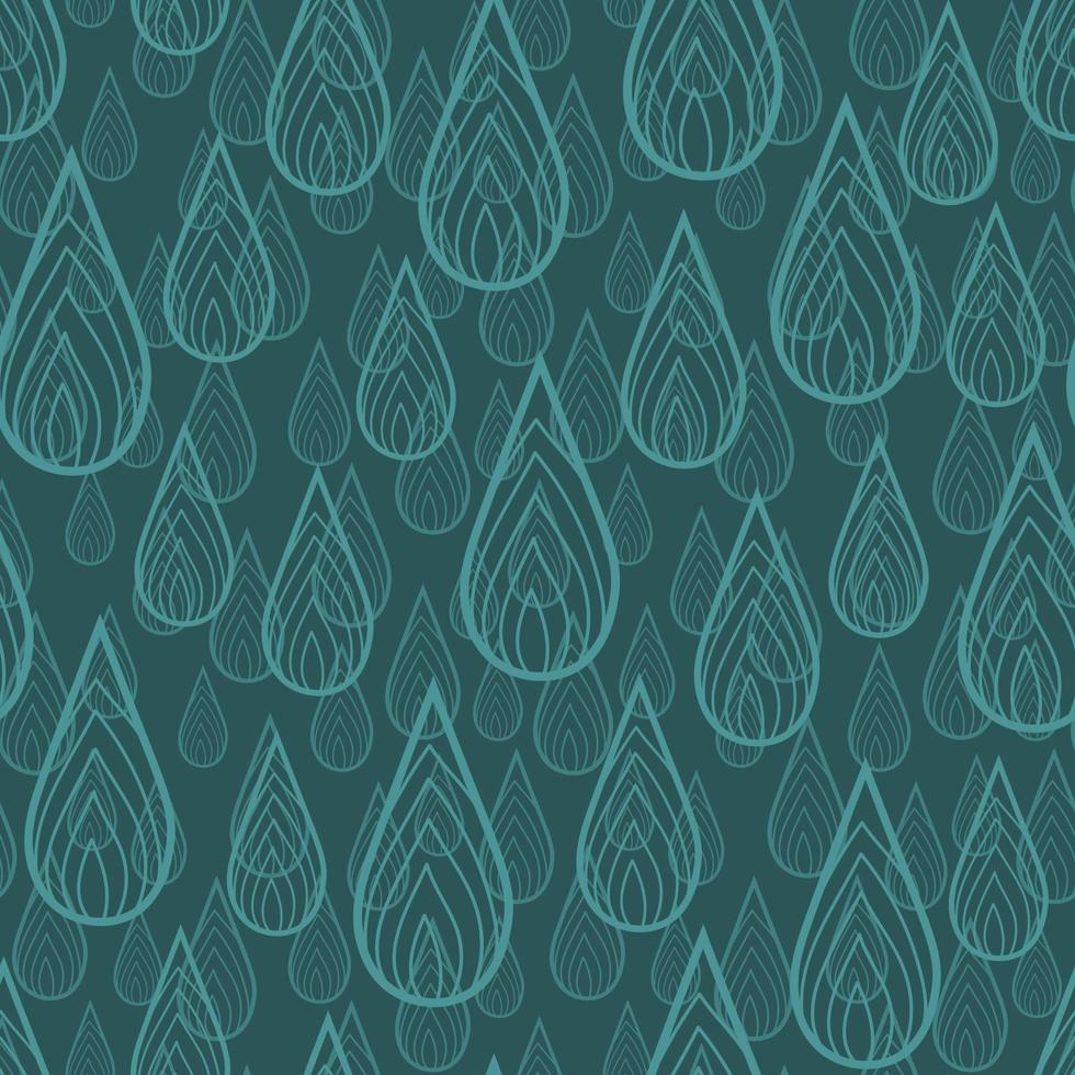 Colorful seamless pattern with rain drops. vector
