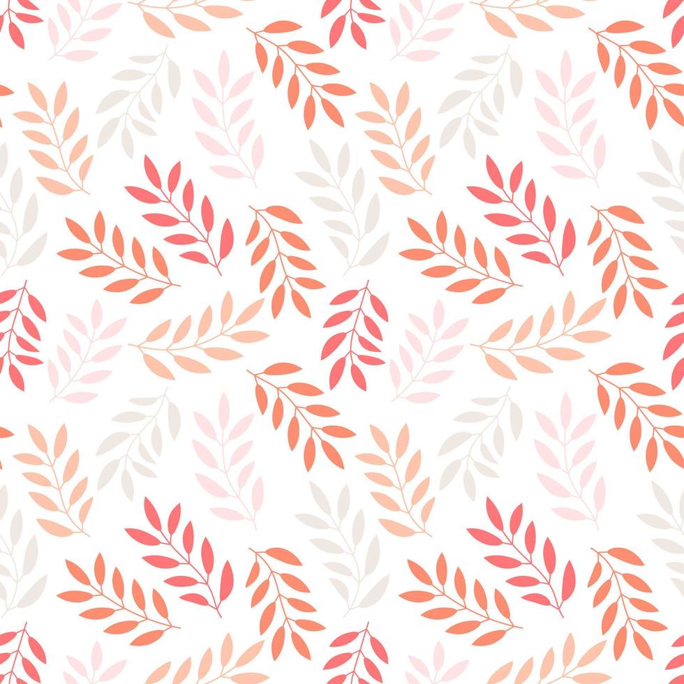 Floral seamless pattern with branches and leaves. vector