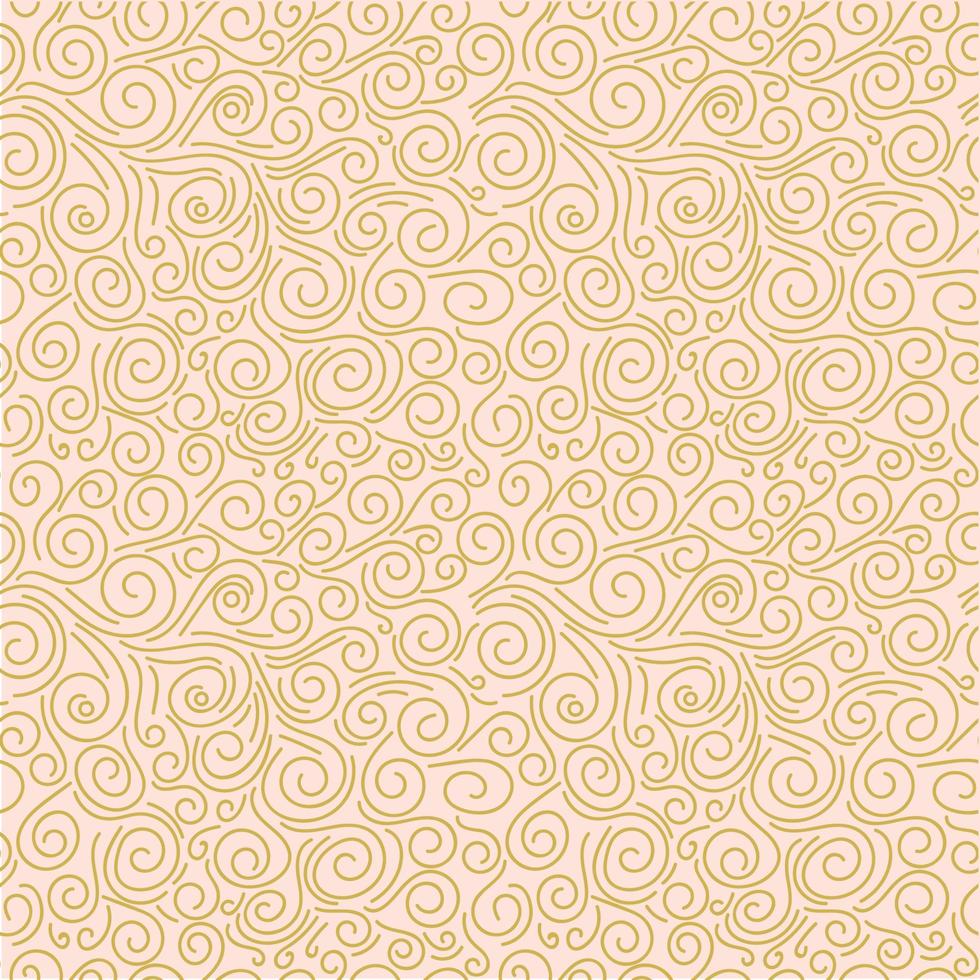Abstract hand drawn doodle thin line wavy seamless pattern. Curly linear messy background. vector