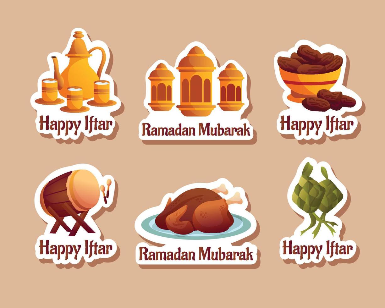 Iftar Party Sticker vector