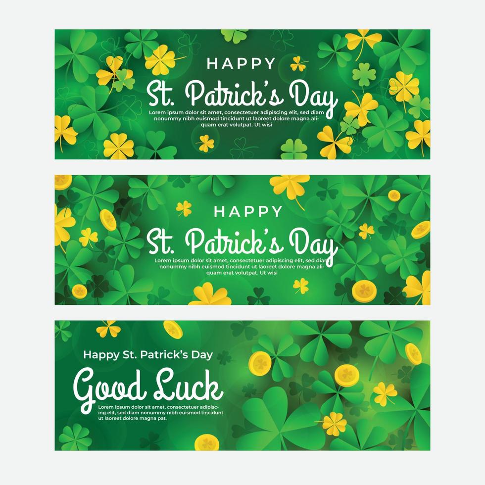 St Patricks Day Clover Banner vector