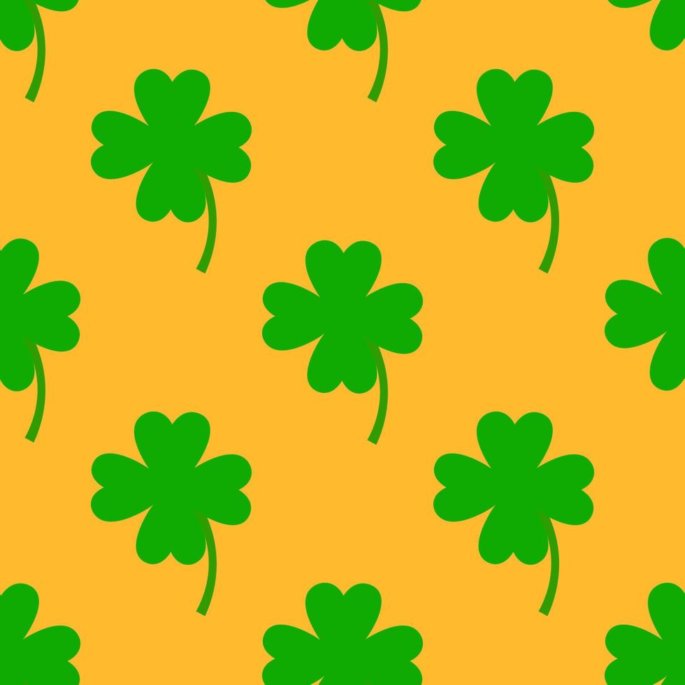 Clover seamless pattern. Floral element. St. Patrick's day background. vector