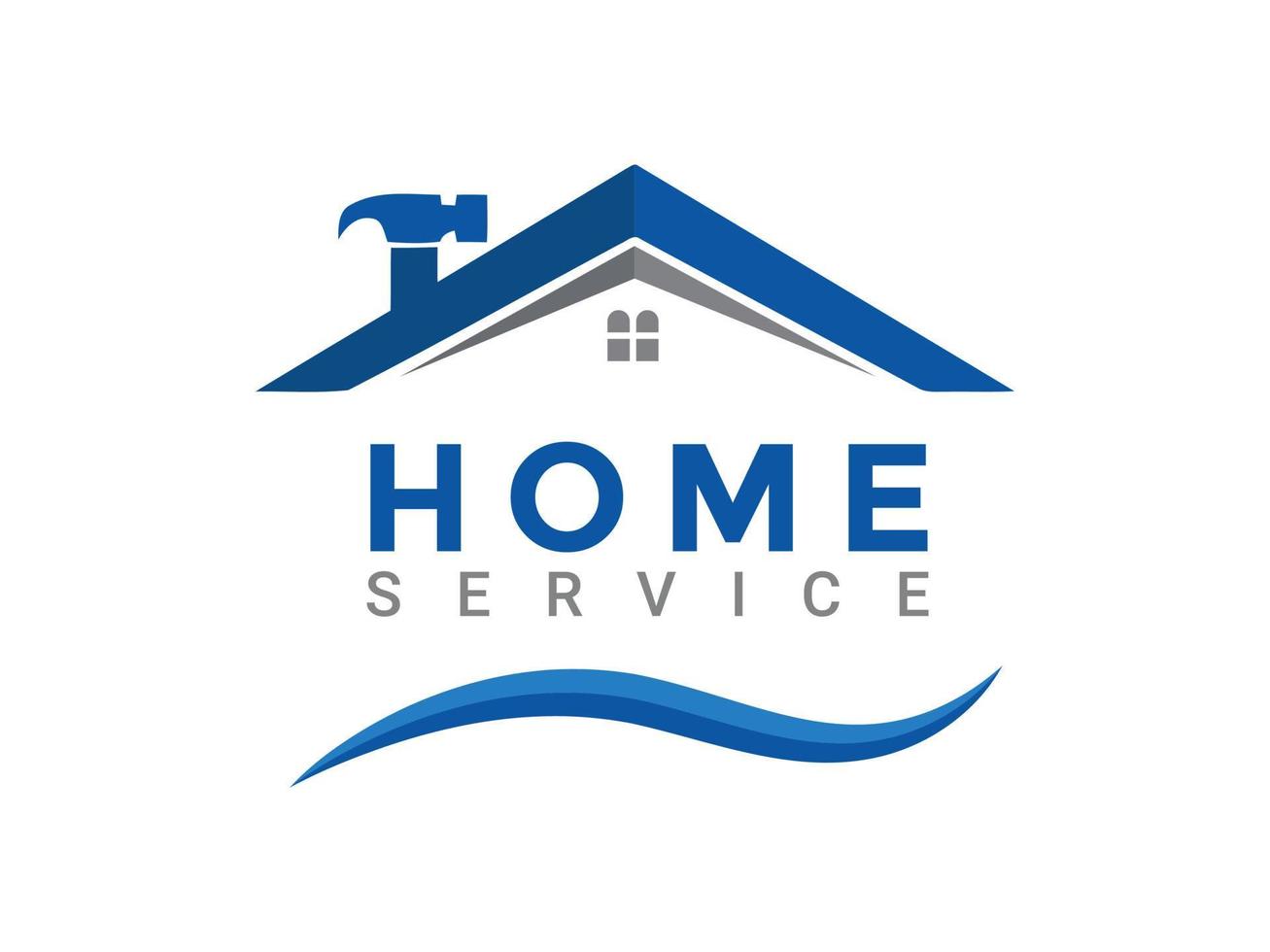 Home service creative vector logo design with white background