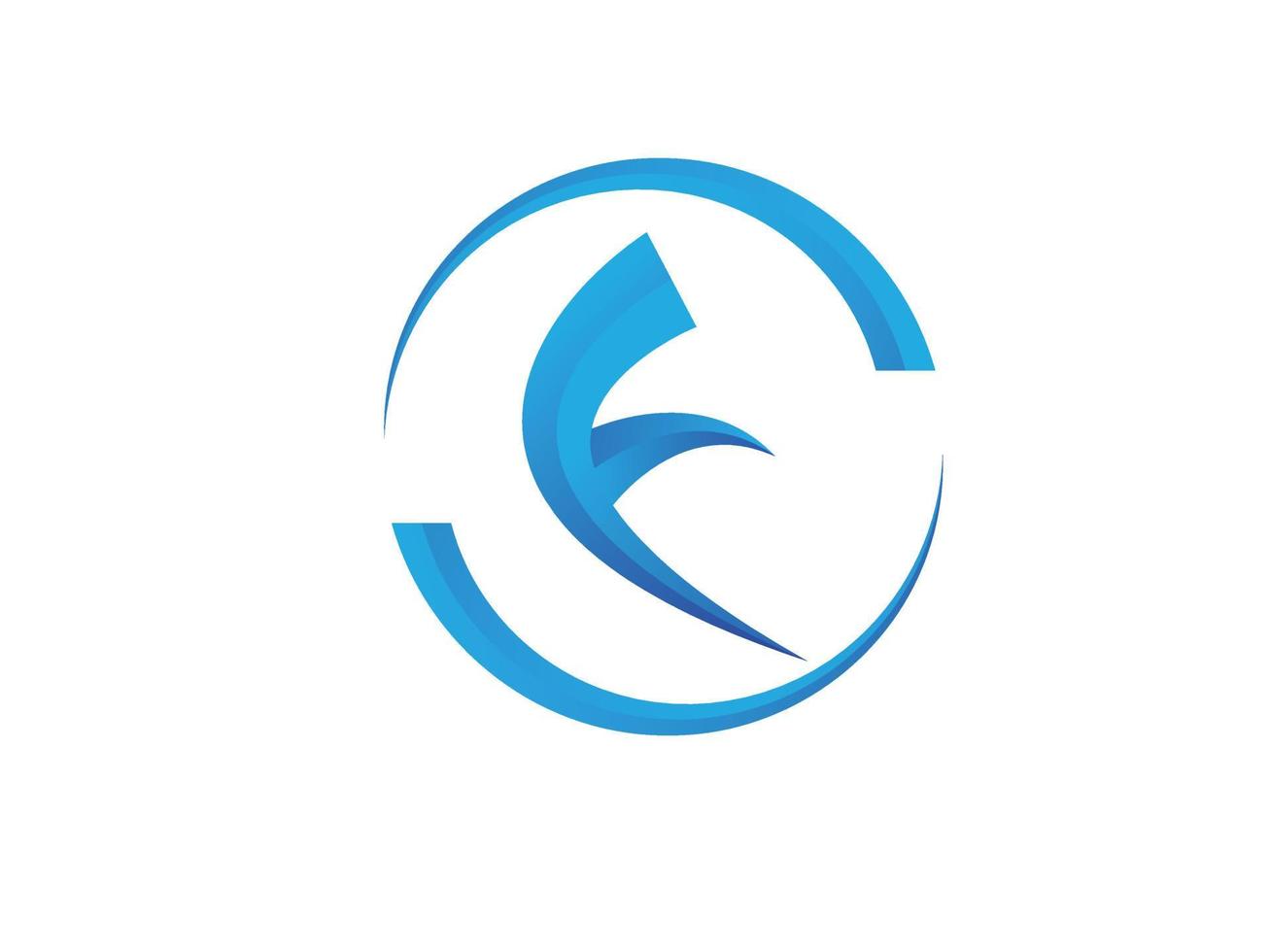 Modern F vector logo design
