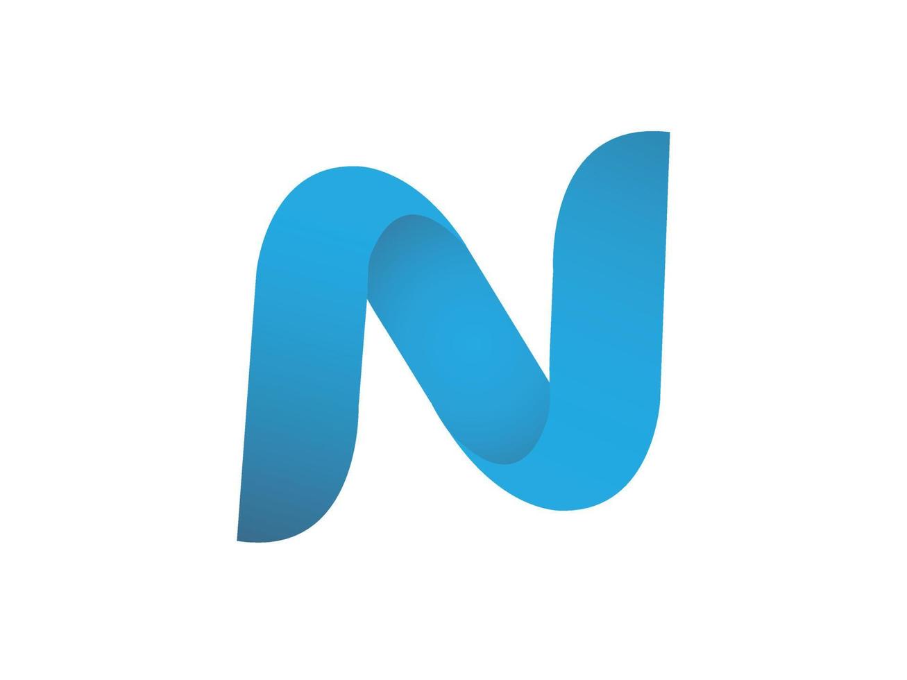 Modern N creative vector logo design with white background