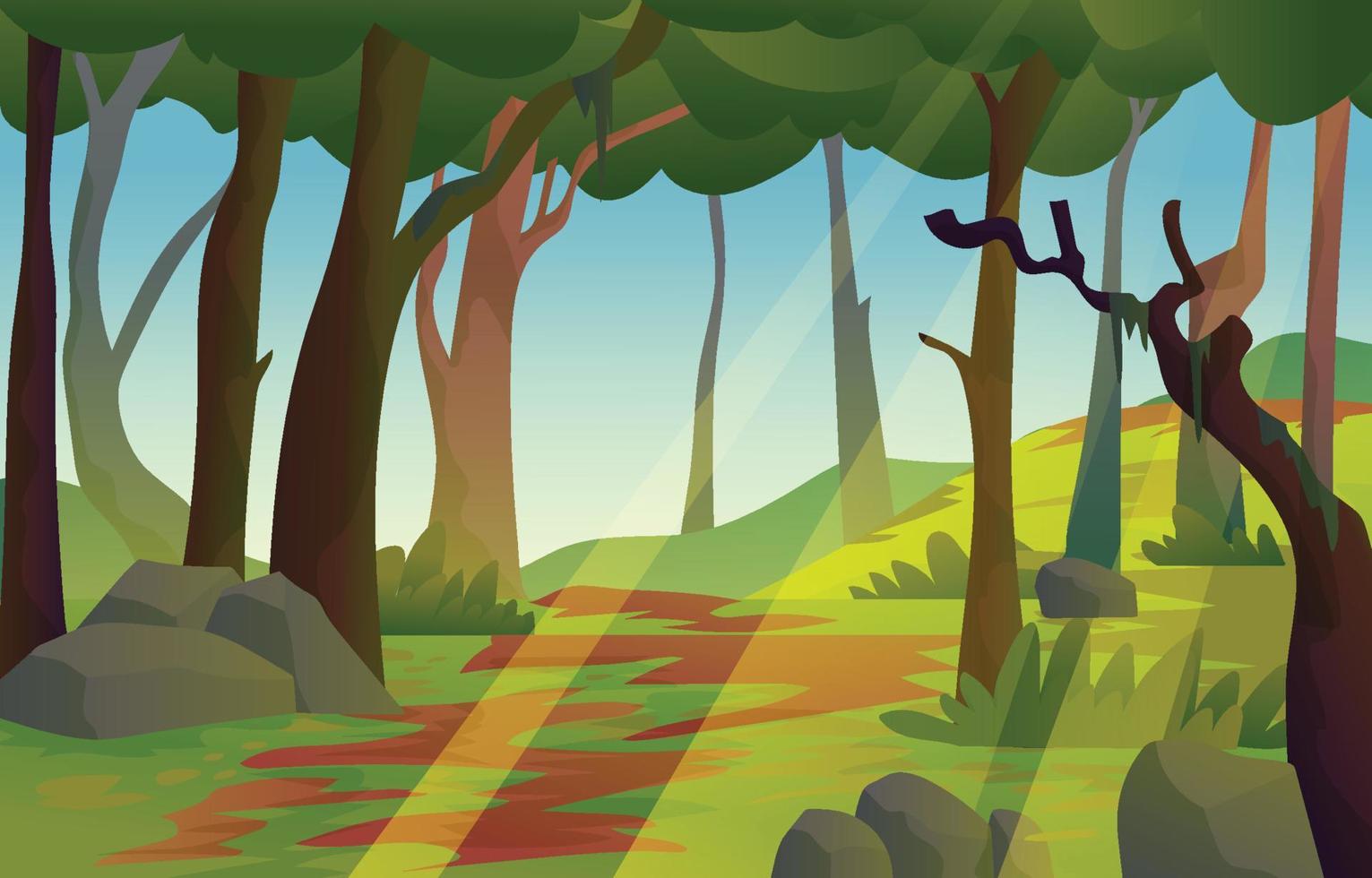 fondo de bosque de verano vector