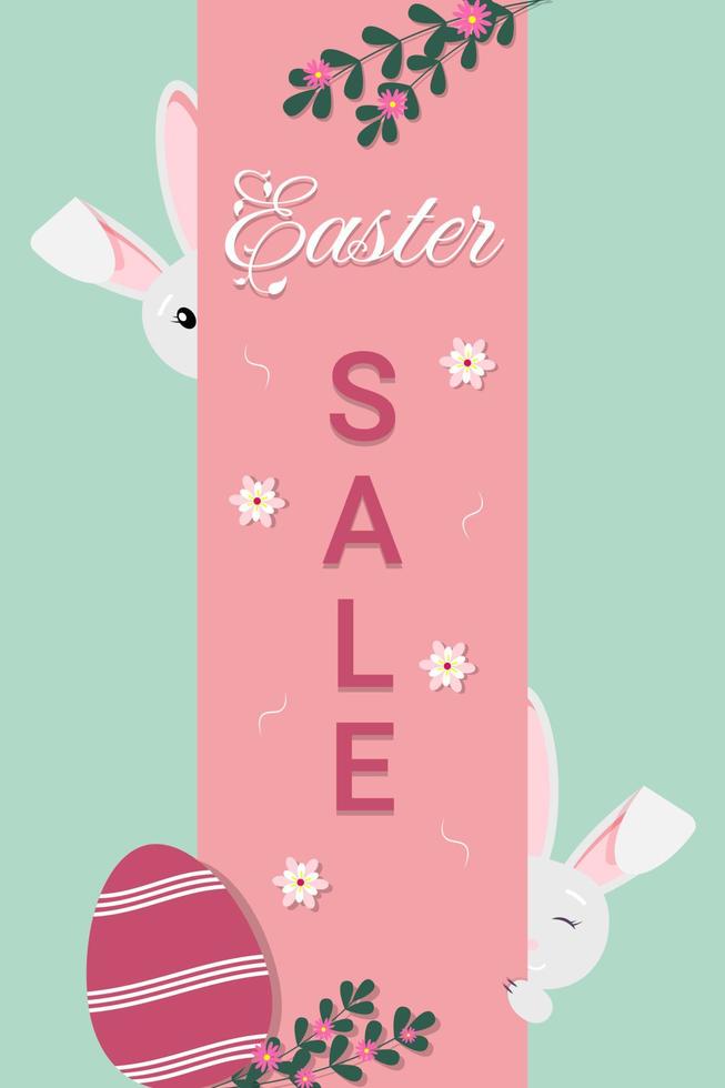 Easter sale vertical banner. Easter Sale design for advertising, banners, leaflets and flyers. Vector illustration