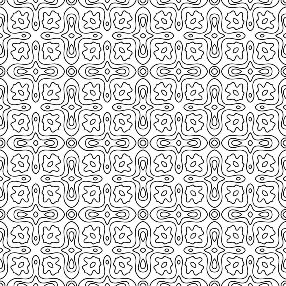 Abstract fantasy thin line seamless pattern. Geometric background. Creative wrapping paper. vector