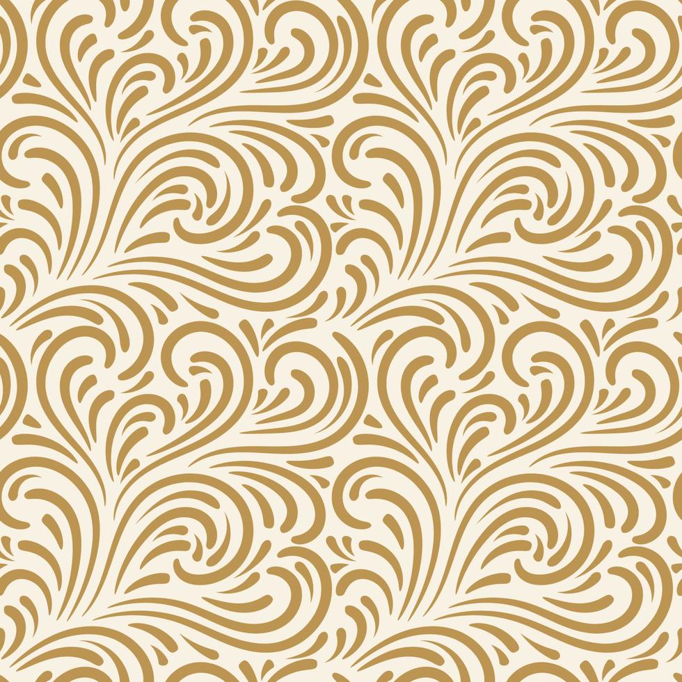 Abstract  hand drawn doodle thin line wavy seamless pattern. Curly linear messy background. vector