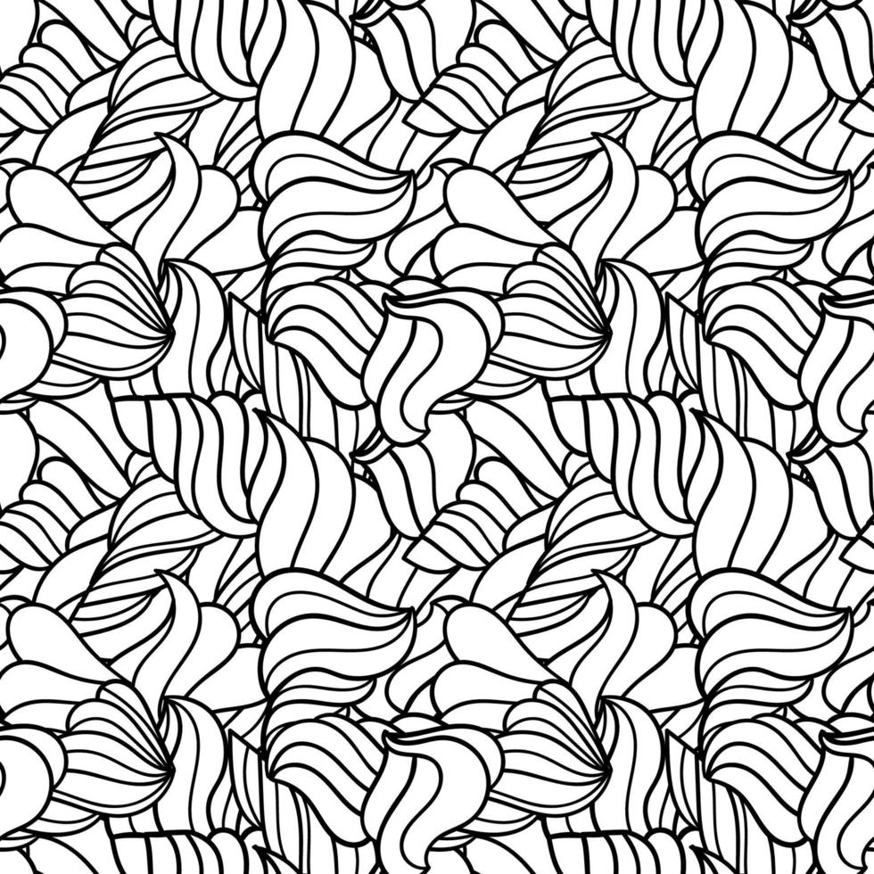 Cute linear wavy doodle seamless pattern. Hand drawn stripped background. Infinity geometric wrapping paper, fabric, textile. vector