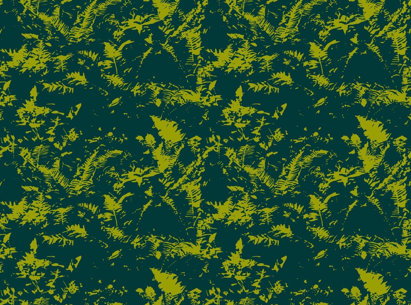 Fern seamless pattern. Grunge floral backdrop. Tropical botanical fern leaves. Botanical background. vector
