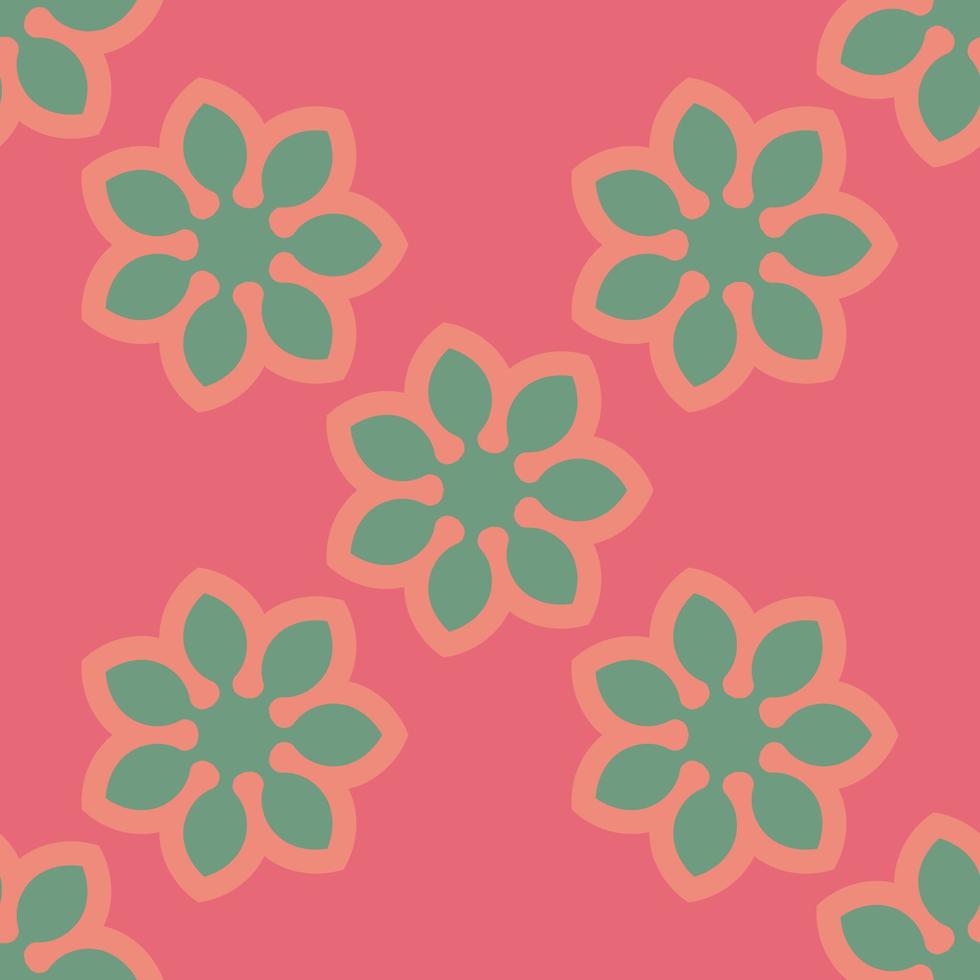 Cute abstract seamless flower pattern. Floral background. vector