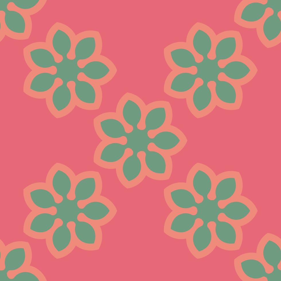 Cute abstract seamless flower pattern. Floral background. vector