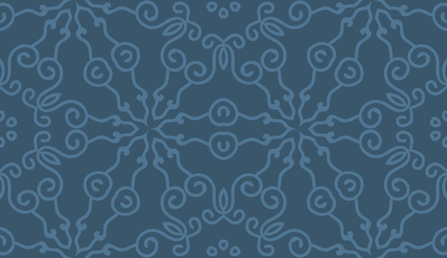 Abstract colorful doodle geometric flower seamless pattern. Floral background. Kaleidoscope mosaic, geo tile of thin line ornament. vector