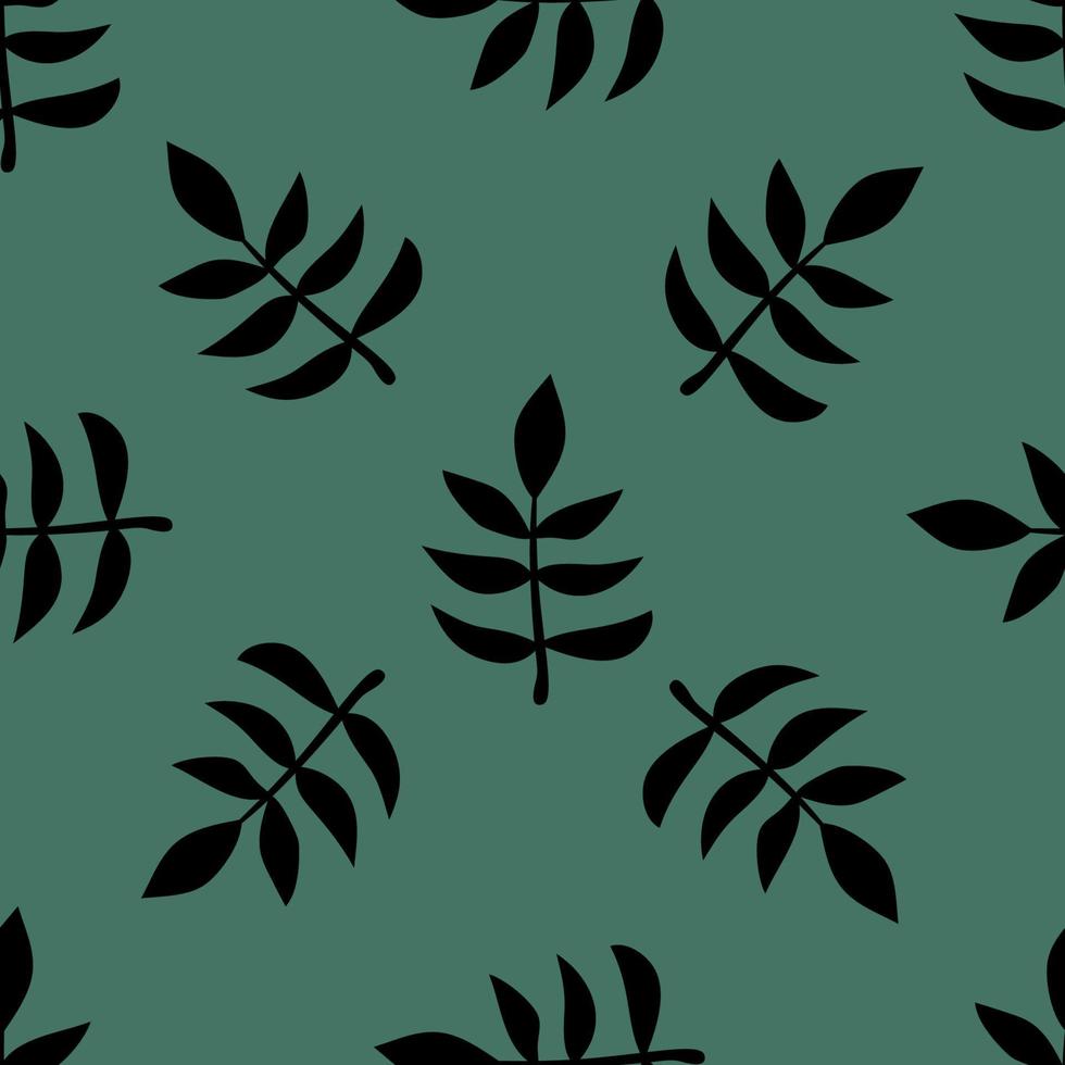 Tropical background with hand drawn palm leaves. Tropic seamless pattern. vector