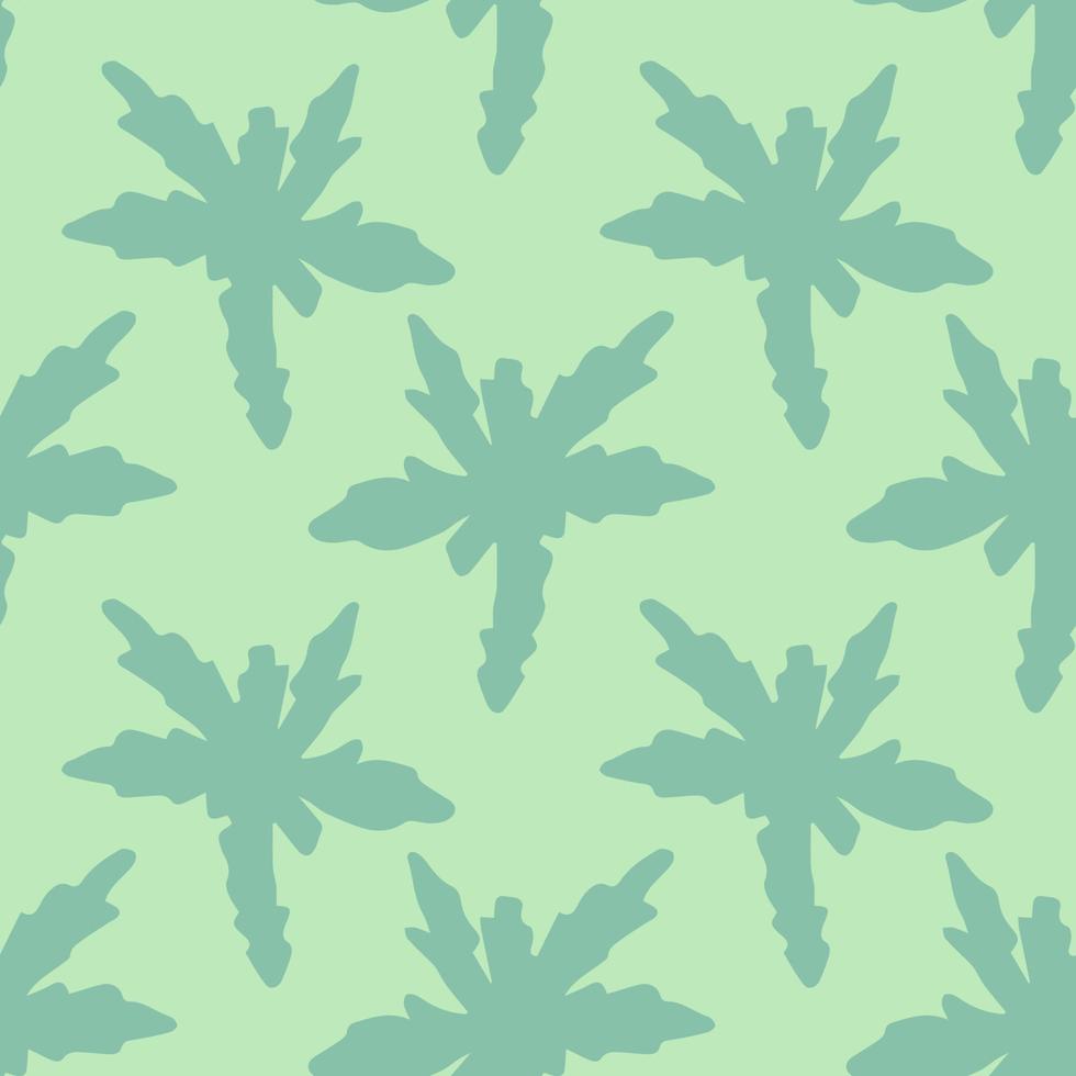 Tropical summer background with palm trees, floral seamless pattern. vector