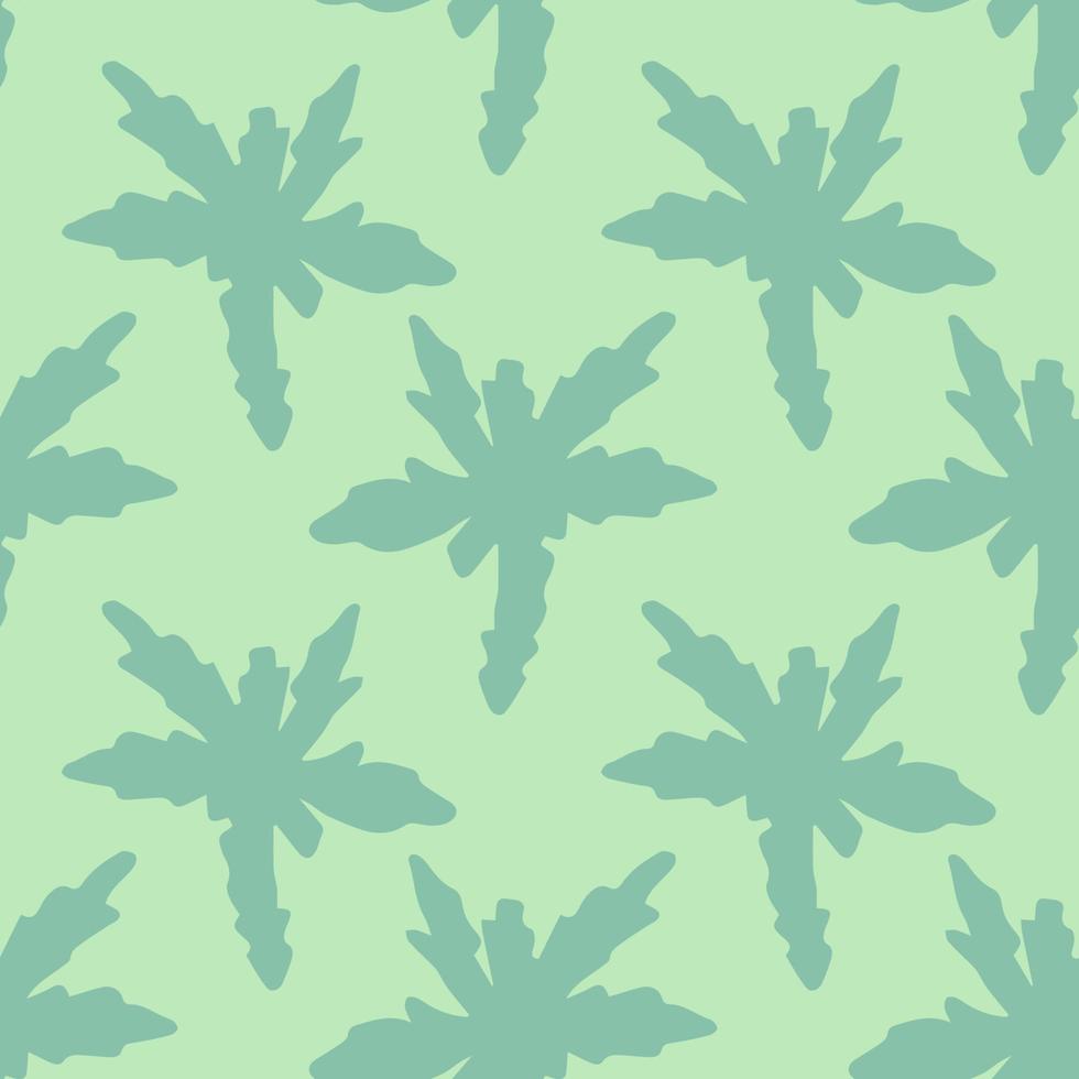 Tropical summer background with palm trees, floral seamless pattern. vector