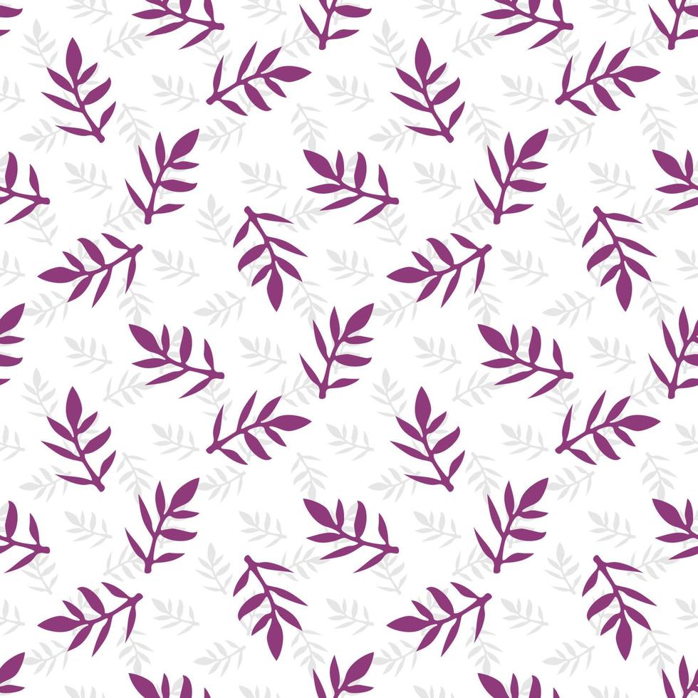 linda flor de dibujos animados de patrones sin fisuras. fondo con planta, rama, hojas. papel de regalo, textil. vector