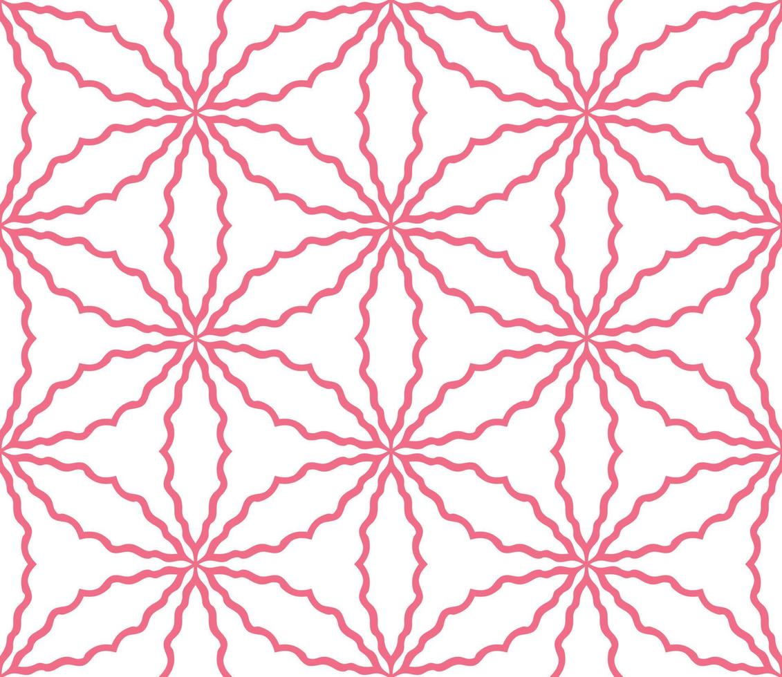 Abstract colorful doodle geometric flower seamless pattern. Floral background. Kaleidoscope mosaic, geo tile of thin line ornament. vector