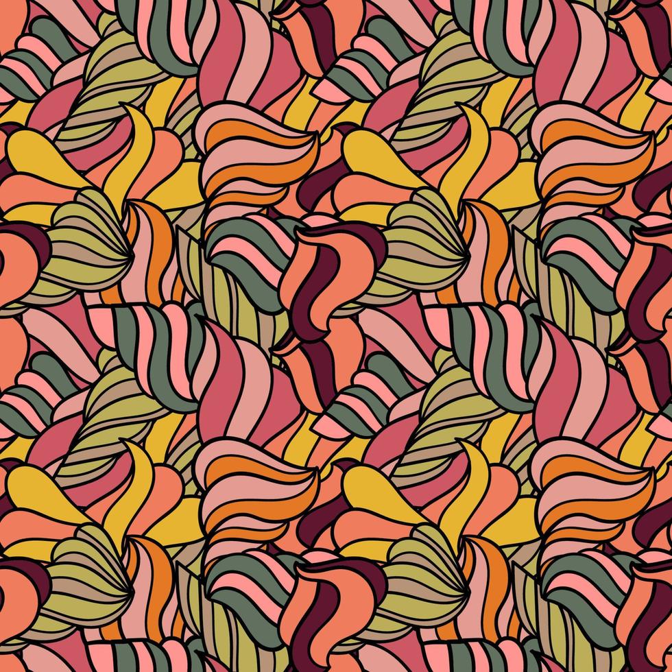 Cute linear wavy doodle seamless pattern. Hand drawn stripped background. Infinity geometric wrapping paper, fabric, textile. vector
