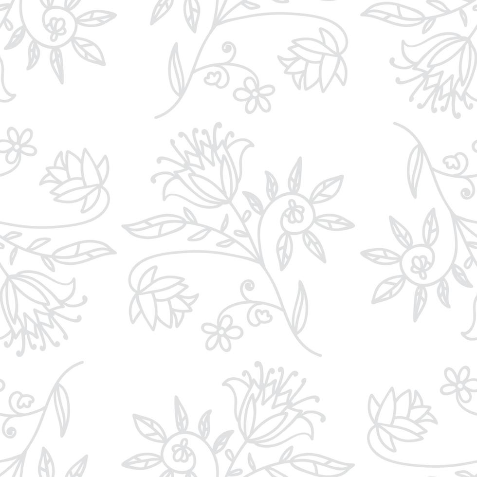 Fantasy tropical flowers. Floral seamless pattern. vector