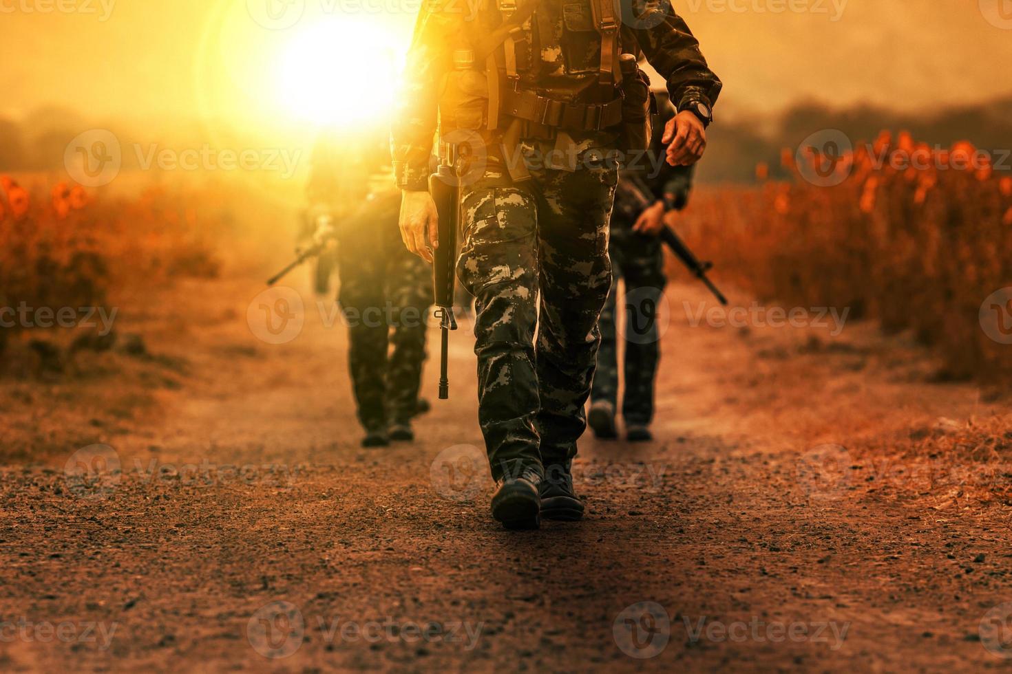 troop of long range patrol military army photo