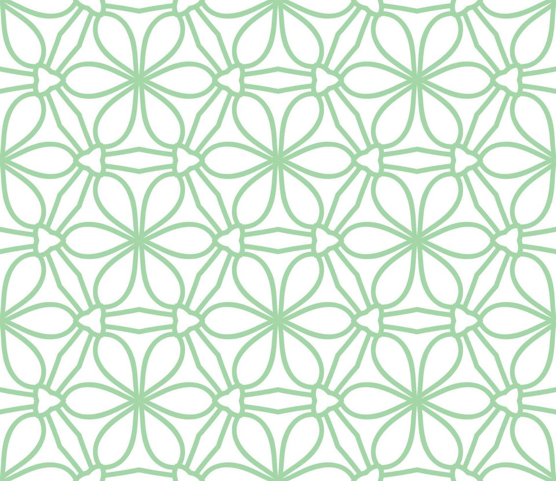 Abstract colorful doodle geometric flower seamless pattern. Floral background. Kaleidoscope mosaic, geo tile of thin line ornament. vector