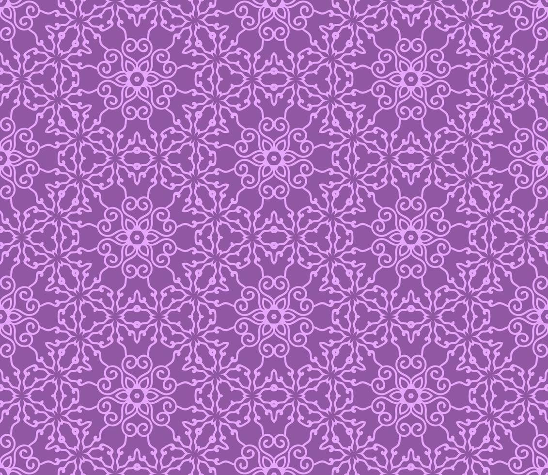 Abstract colorful doodle geometric flower seamless pattern. Floral background. Kaleidoscope mosaic, geo tile of thin line ornament. vector