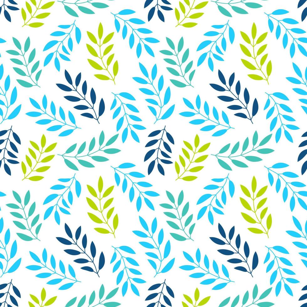 Floral seamless pattern with branches and leaves. vector