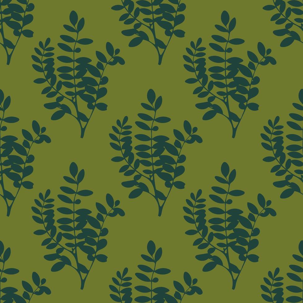 Tree leaves and branches seamless pattern. Floral background, wrapping paper, wallpaper, fabric. vector