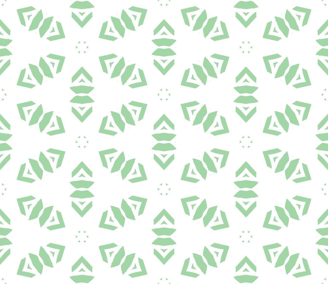 Abstract colorful doodle geometric flower seamless pattern. Floral background. Kaleidoscope mosaic, geo tile of thin line ornament. vector
