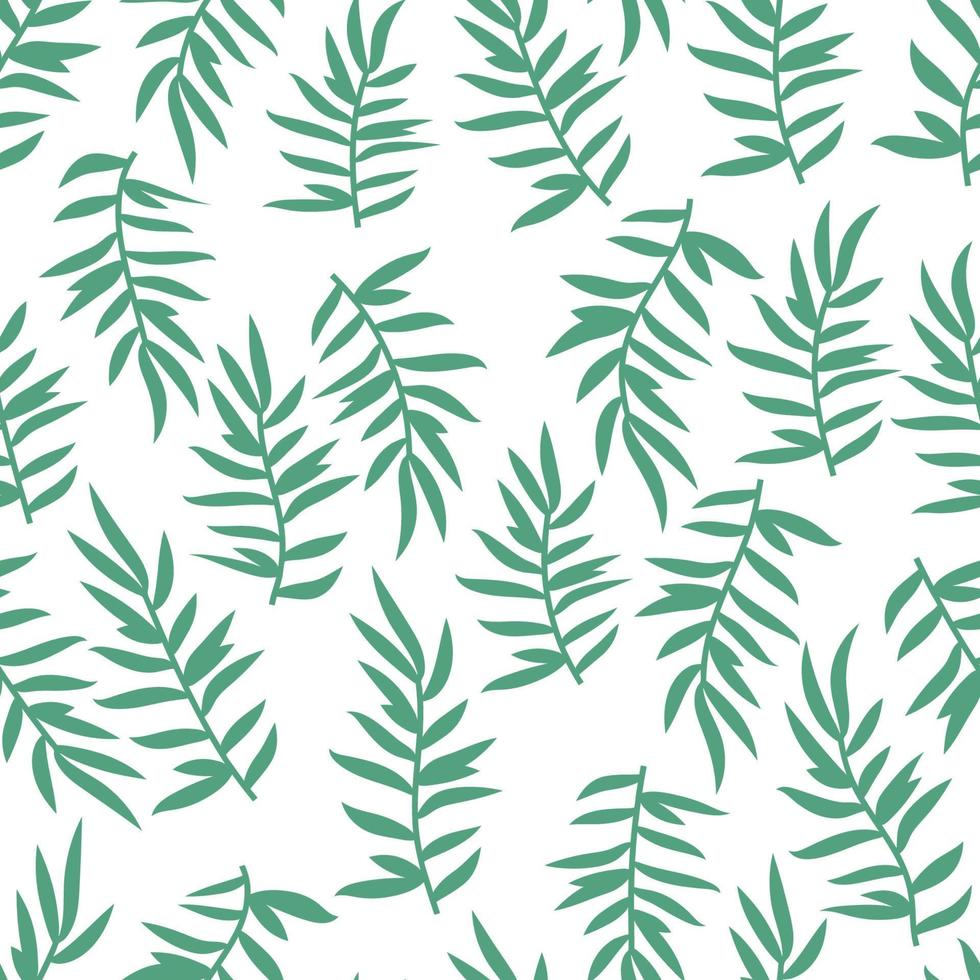 Floral seamless pattern with branches and leaves. vector