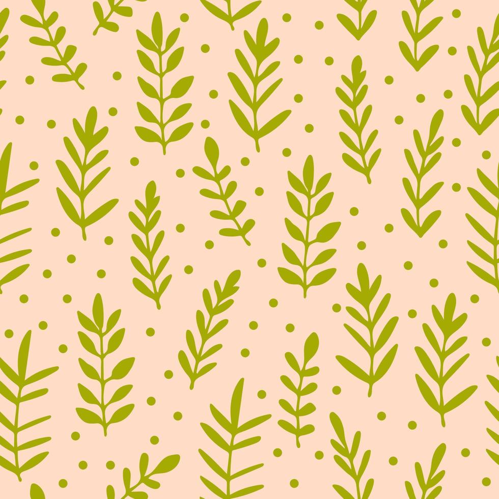 Tropical background with hand drawn palm leaves. Tropic seamless pattern. vector