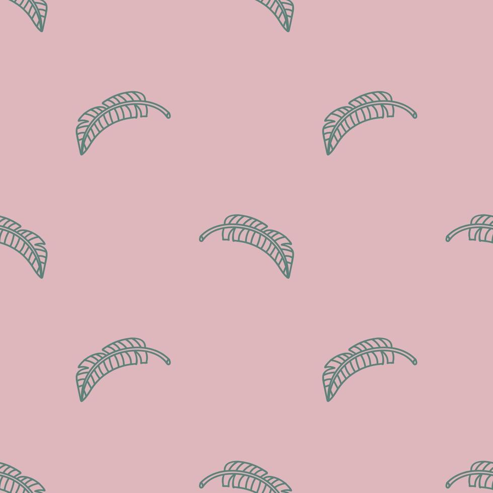 Abstract colorful doodle flower seamless pattern. Palm leaf  floral background. vector