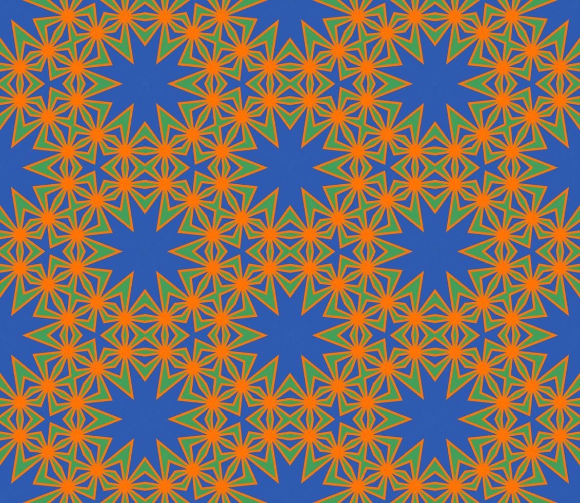 patrón sin costuras de flores geométricas de garabatos coloridos abstractos. fondo floral. mosaico de caleidoscopio, mosaico geo de adorno de línea delgada. vector