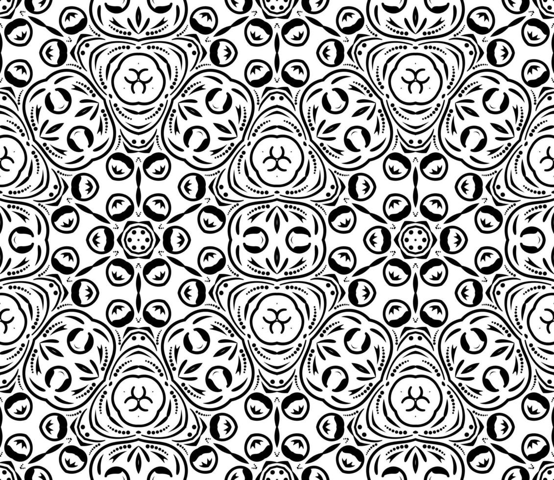 Abstract curly shapes seamless pattern. Swirl background. Ornamental backdrop. Cover, card. vector